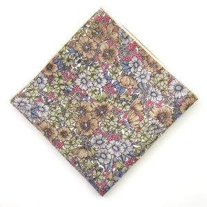 Rustic Earthy Floral Pocket Square Handkerchief